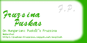 fruzsina puskas business card